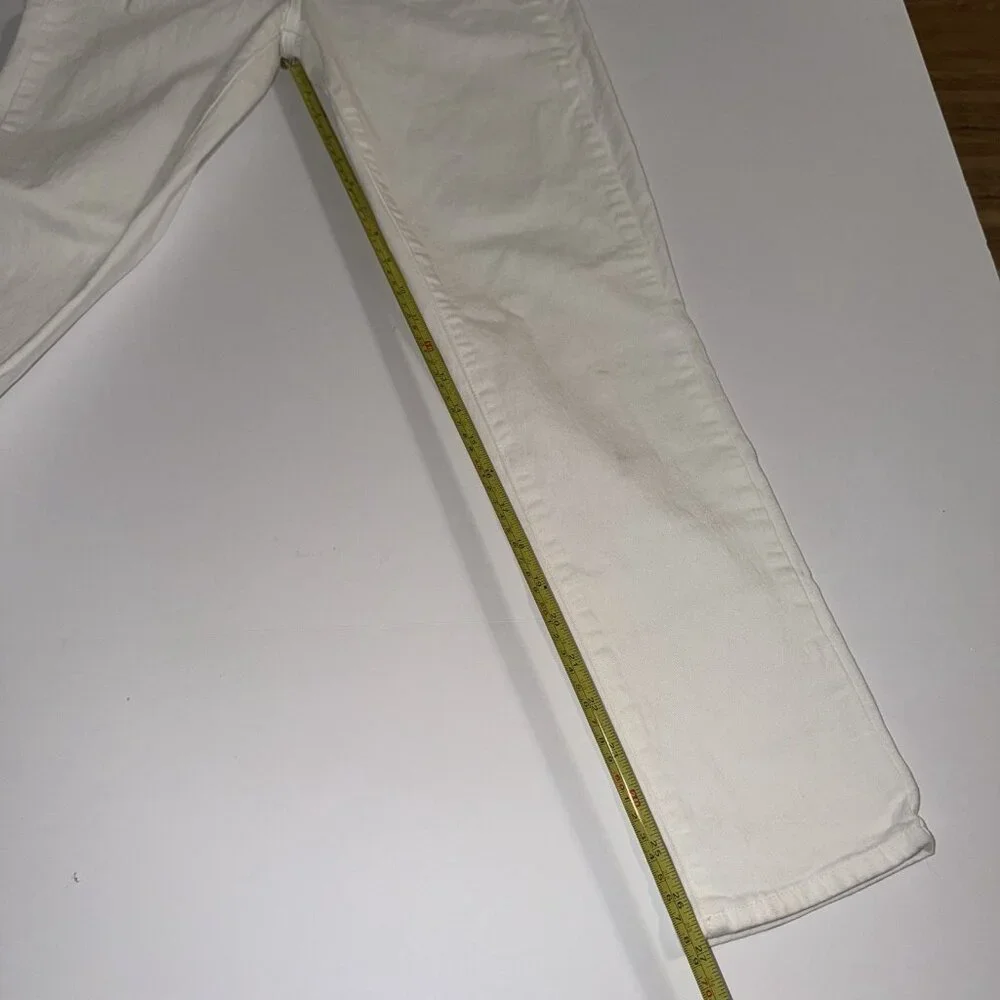 Paige Jeans Women 29‎ White Kylie Crop Minimalist Summer Spring Classic Vacation